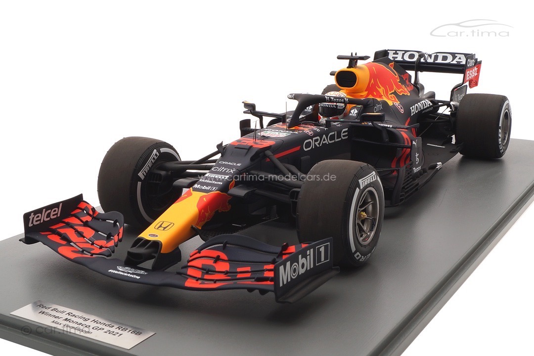 Red Bull Racing RB16B Winner GP Monaco 2021 Max Verstappen inkl. Vitrine Spark 1:12 12S030 Red Bull Racing RB16B Winner GP Monaco 2021 Max Verstappen inkl. Vitrine Spark 1:12 12S030