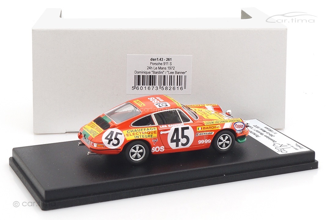 Porsche 911 S 24h Le Mans 1972 Bardini/Banner Troféu 1:43 DSN143-261