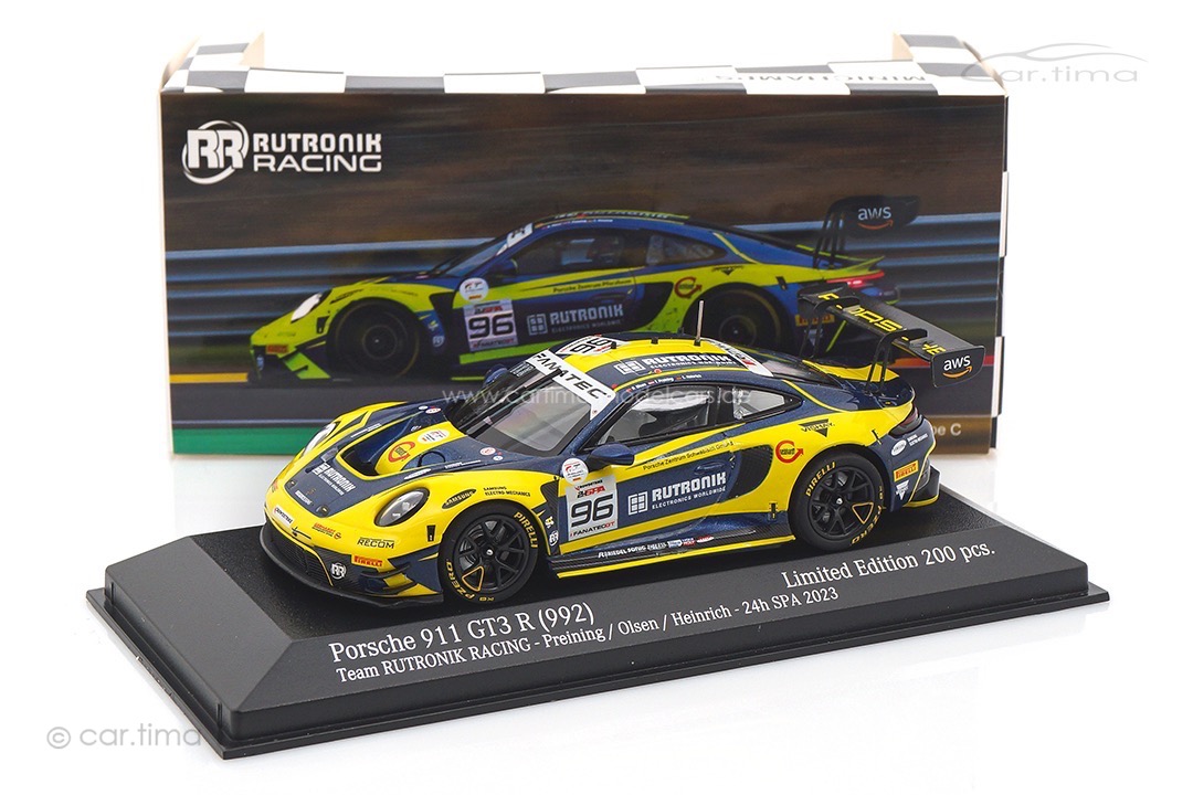 Porsche 911 (992) GT3 R 24h Spa 2023 Heinrich/Olsen/Preining Minichamps 1:43 413236386