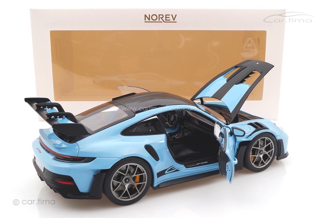 Porsche 911 (992) GT3 RS Weissach Package Gulfblau Norev 1:18 187367