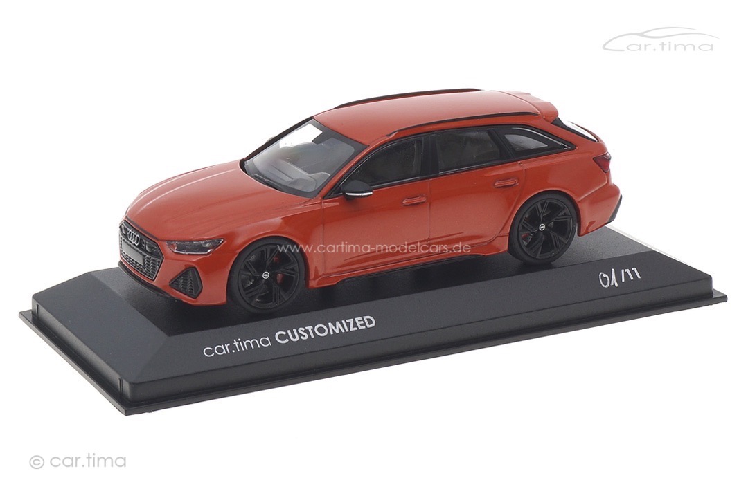 Audi RS6 Avant Orange met./Rad schwarz Minichamps car.tima CUSTOMIZED 1:43