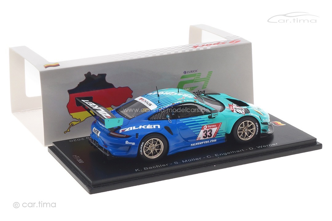 Porsche 911 GT3 R 24h Nürburgring 2020 Bachler/Dumbreck/Müller/Ragginger Spark 1:43 SG689
