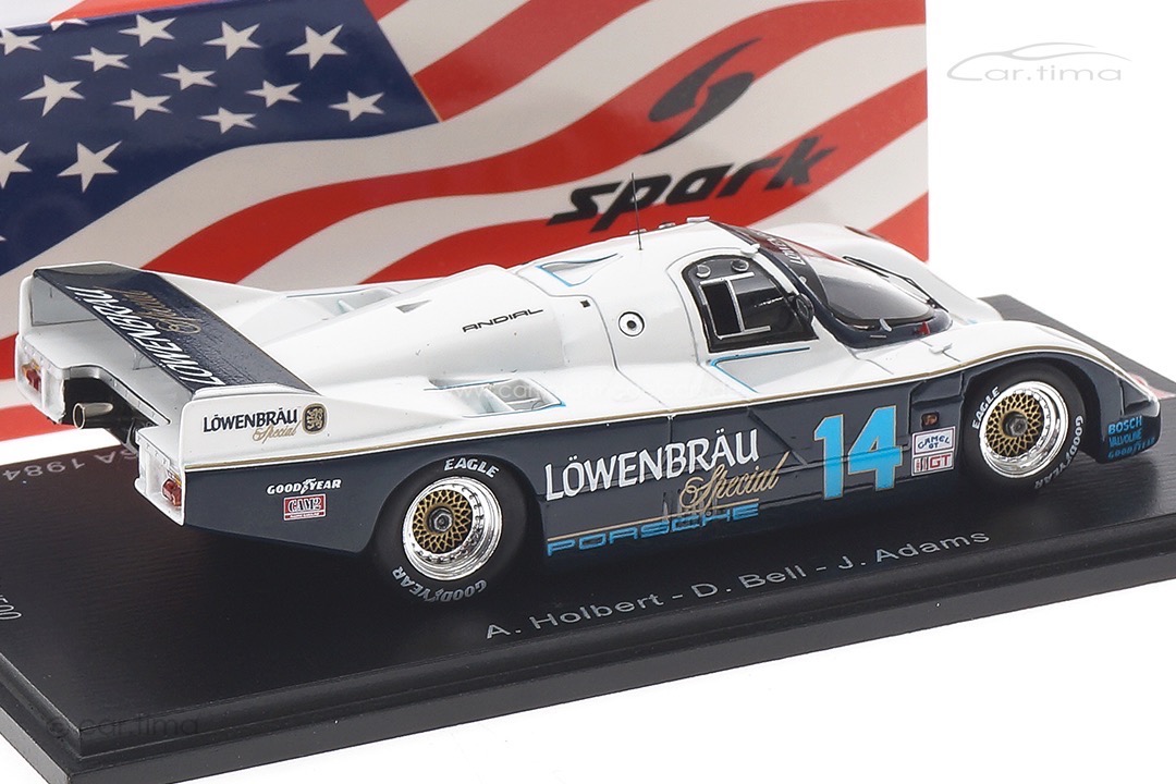 Porsche 962 IMSA 1985 Adams/Bell/Holbert Spark 1:43 US174 Porsche 962 IMSA 1985 Adams/Bell/Holbert Spark 1:43 US174