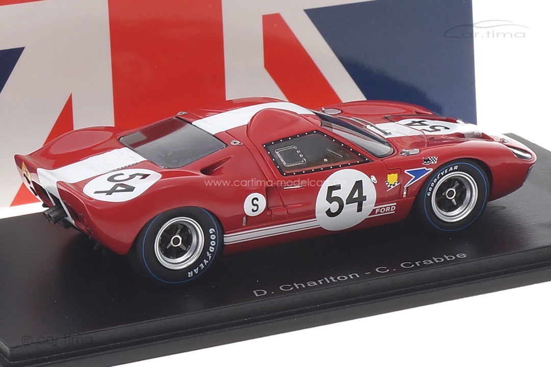 Ford GT40 BOAC 6 Hours 1967 Charlton/Crabbe Spark 1:43 UK008 Ford GT40 BOAC 6 Hours 1967 Charlton/Crabbe Spark 1:43 UK008