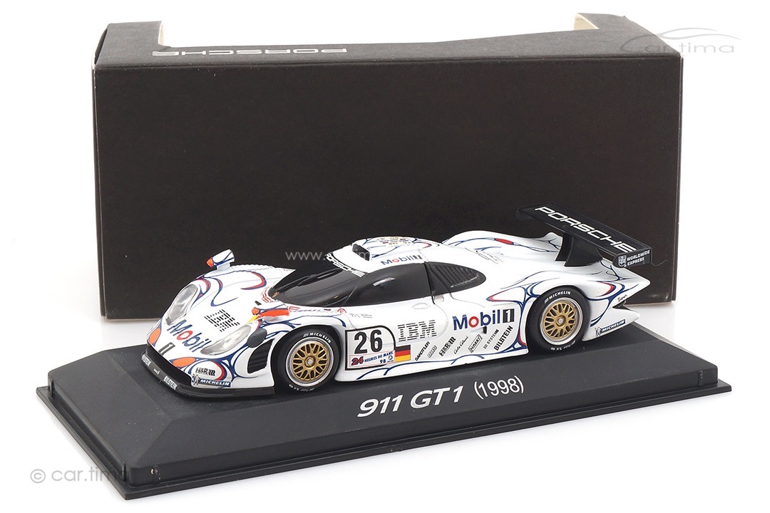Porsche 911 GT1 24h Le Mans 1998 Showcar Black Window Minichamps 1:43 WAP02005599