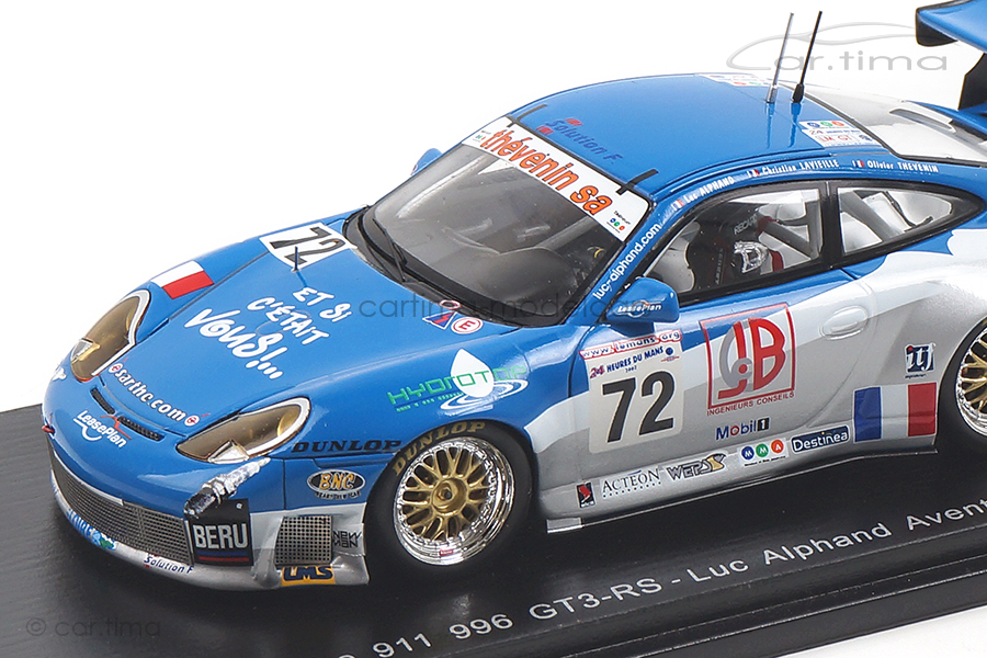 Porsche 911 (996) GT3 RS 24h Le Mans 2002 Alphand/Lavielle/Thévenin 1:43 Spark S5516