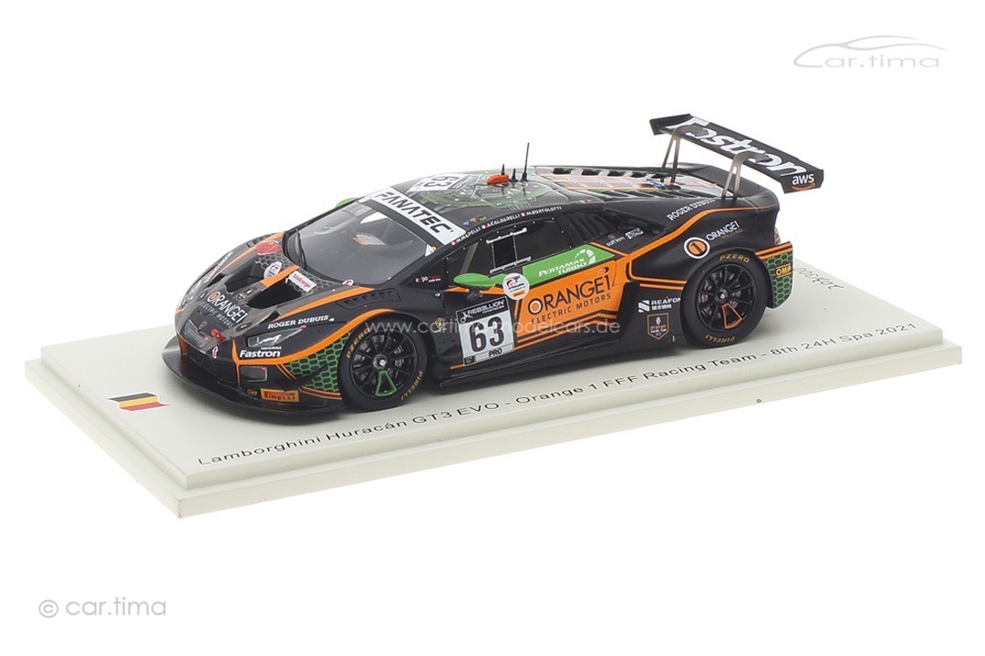 Lamborghini Huracán GT3 Evo 24h Spa 2021 Bortolotti/Mapelli/Caldarelli Spark 1:43 SB436 Lamborghini Huracán GT3 Evo 24h Spa 2021 Bortolotti/Mapelli/Caldarelli Spark 1:43 SB436