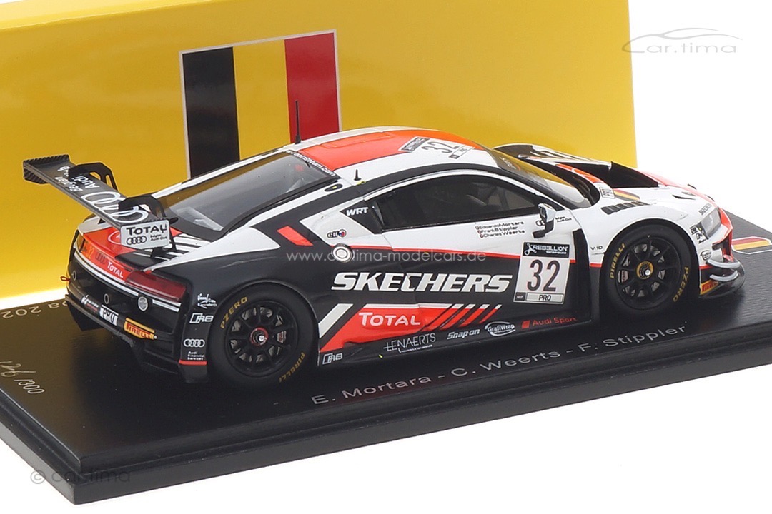 Audi R8 LMS GT3 24h Spa 2020 Mortara/Stippler/Weerts Spark 1:43 SB412 Audi R8 LMS GT3 24h Spa 2020 Mortara/Stippler/Weerts Spark 1:43 SB412