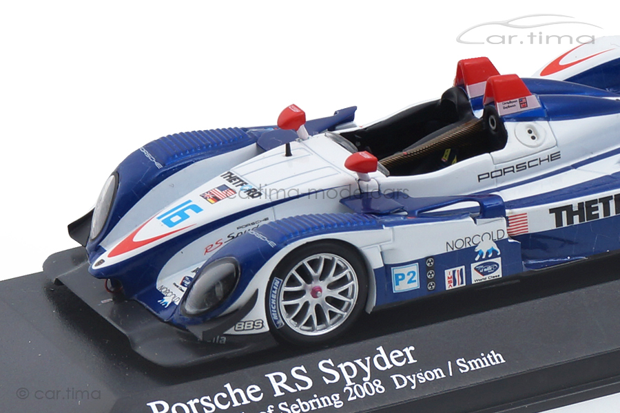 Porsche RS Spyder 12h Sebring 2008 Dyson/Smith Minichamps 1:43 400086816 Porsche RS Spyder 12h Sebring 2008 Dyson/Smith Minichamps 1:43 400086816
