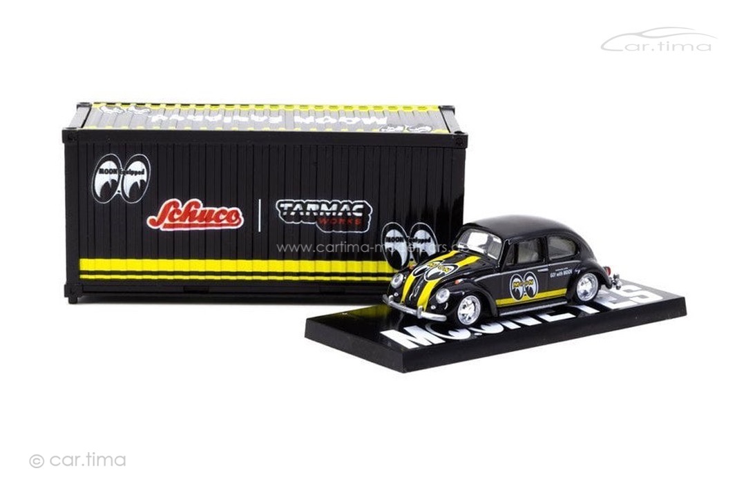 Volkswagen Beetle MOONEYES schwarz Schuco/Tarmac 1:64 T64S-006-ME2