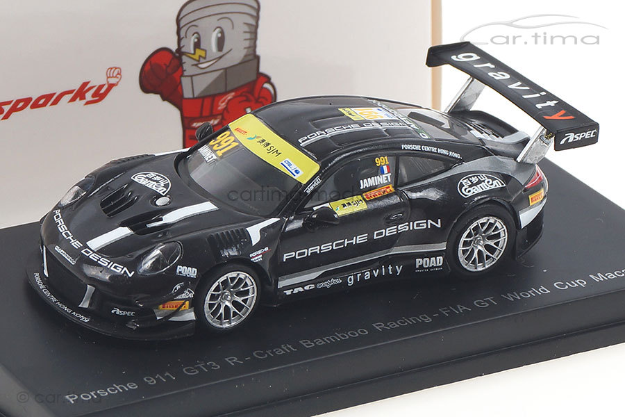 Porsche 911 GT3 R Macau 2018 Mathieu Jaminet Spark 1:64 Y159 Porsche 911 GT3 R Macau 2018 Mathieu Jaminet Spark 1:64 Y159