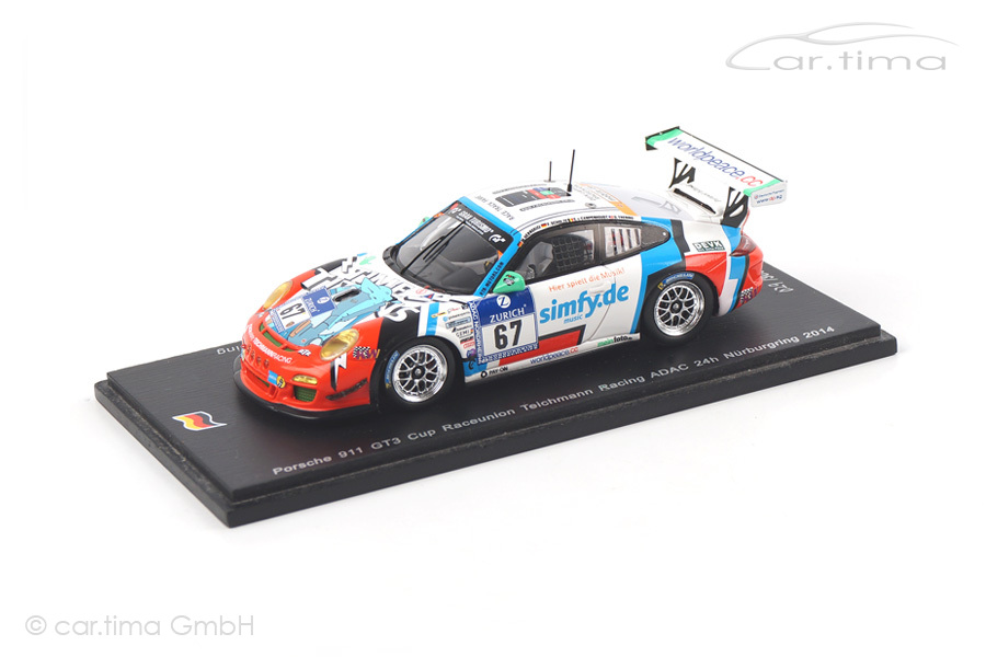 Porsche 911 (997 II) GT3 Cup 24h Nürburgring 2014 Hennerici/Scholze/Trebing Spark 1:43 SG138 Porsche 911 (997 II) GT3 Cup 24h Nürburgring 2014 Hennerici/Scholze/Trebing Spark 1:43 SG138