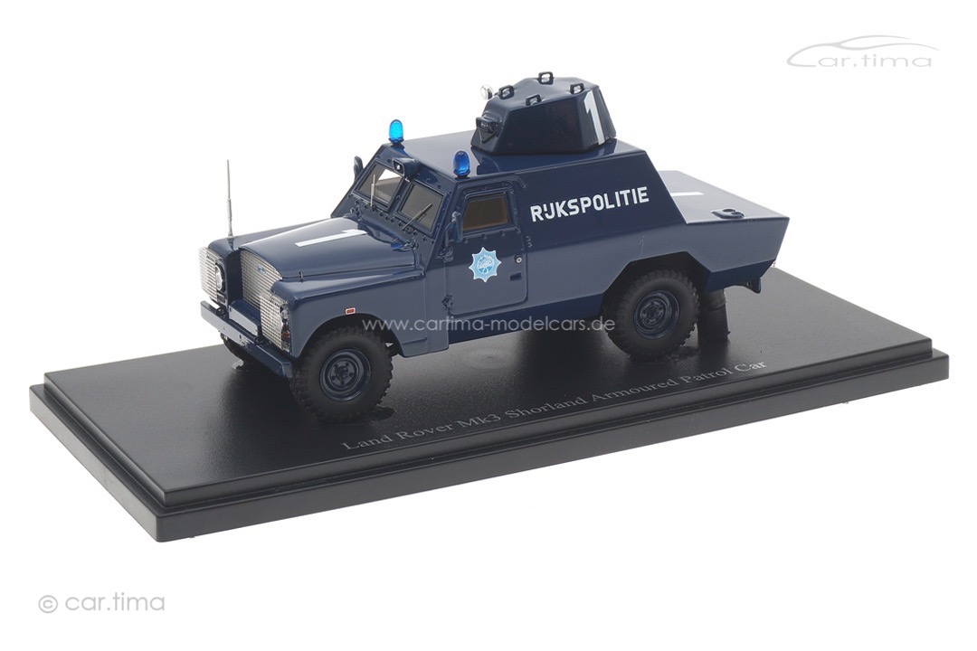 Land Rover Mk3 Shorland Armoured Patrol Car "Rijkspolitie" 1973 autocult 1:43 12018 Land Rover Mk3 Shorland Armoured Patrol Car "Rijkspolitie" 1973 autocult 1:43 12018