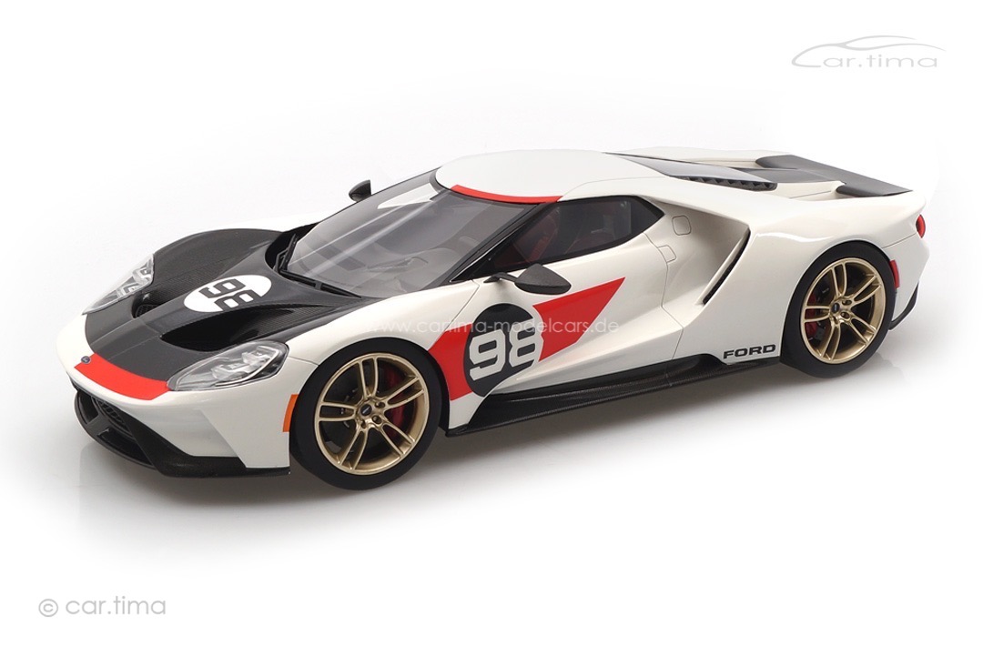 Ford GT Coupe 2021 Heritage Edition #98 white/black TopSpeed 1:18 TS0317