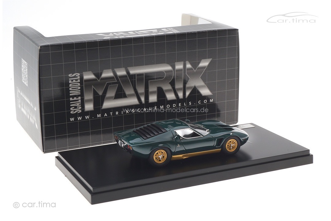 Lamborghini Miura P400S Millechiodi 1969 grün met./gold Matrix 1:43 MX51207-011 Lamborghini Miura P400S Millechiodi 1969 grün met./gold Matrix 1:43 MX51207-011