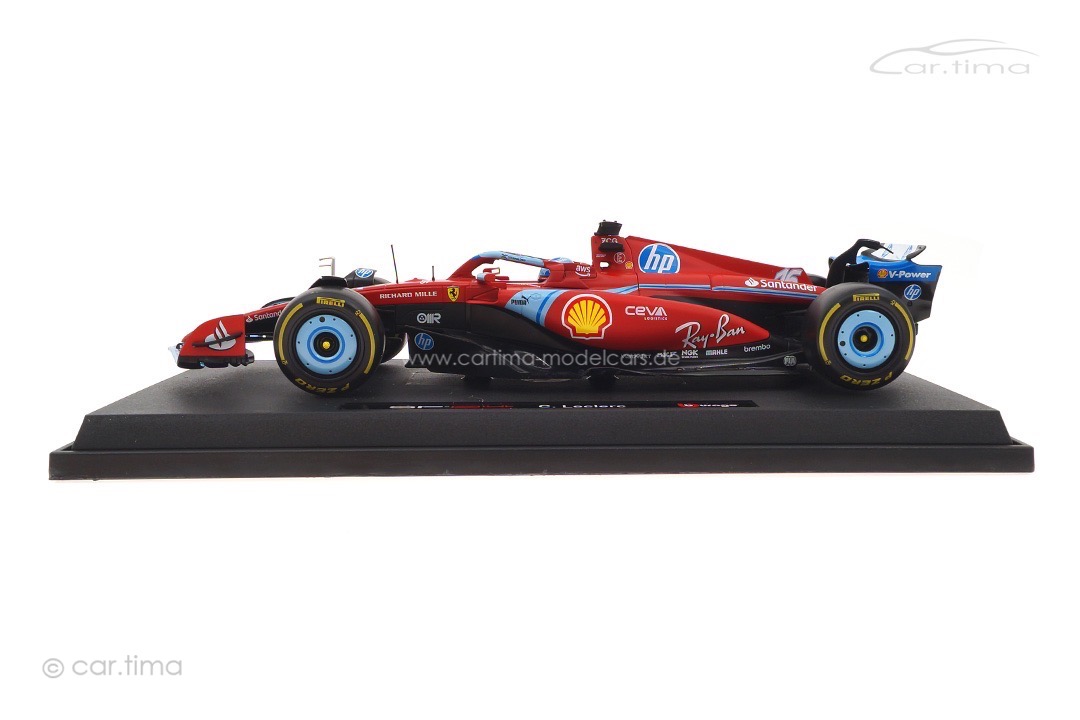 Ferrari F1 SF-24 GP USA Miami 2024 Charles Leclerc Bburago 1:18 18-16815-L-Miami Ferrari F1 SF-24 GP USA Miami 2024 Charles Leclerc Bburago 1:18 18-16815-L-Miami