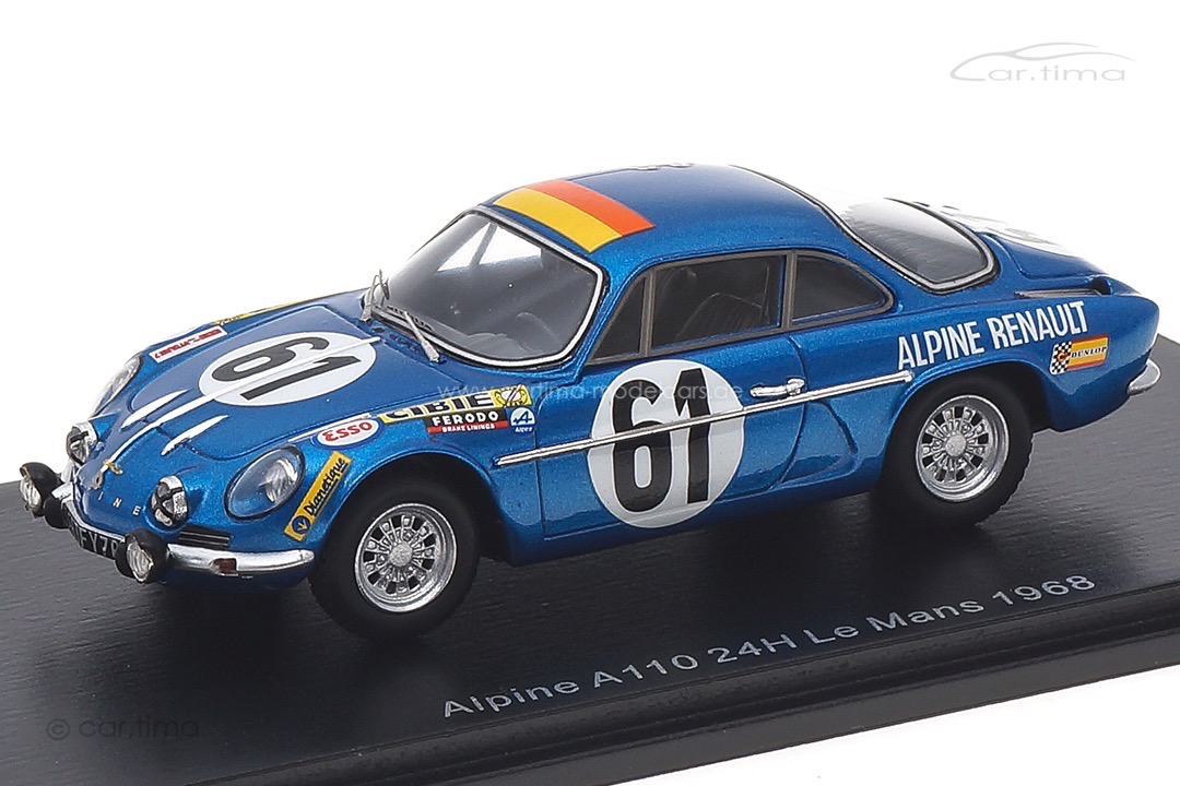 Alpine A110 24h Le Mans 1968 Bourdon/Nussbaumer Spark 1:43 S6102 Alpine A110 24h Le Mans 1968 Bourdon/Nussbaumer Spark 1:43 S6102