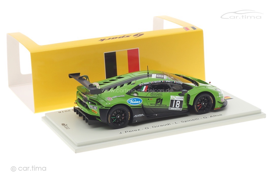 Lamborghini Huracán GT3 24h Spa 2018 Perez/Giraudi/Spinelli/Altoe Spark 1:43 SB306