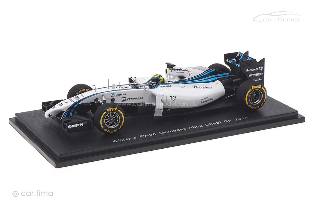 Williams FW36 Mercedes GP Abu Dhabi 2014 Felipe Massa Spark 1:43 S3143 Williams FW36 Mercedes GP Abu Dhabi 2014 Felipe Massa Spark 1:43 S3143