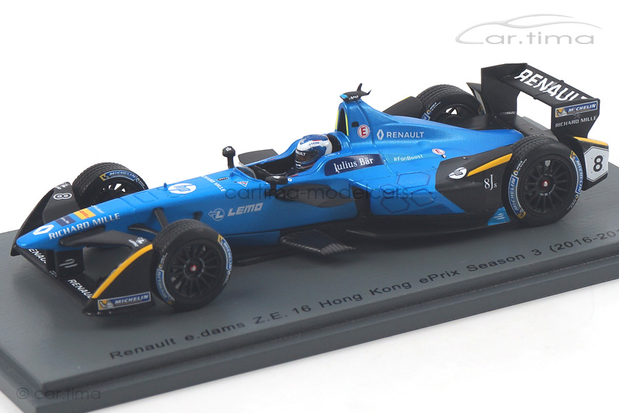 Renault e.dams Z.E. 16 Formula E Hong Kong 2016-2017 Nico Prost Spark 1:43 S5921 Renault e.dams Z.E. 16 Formula E Hong Kong 2016-2017 Nico Prost Spark 1:43 S5921