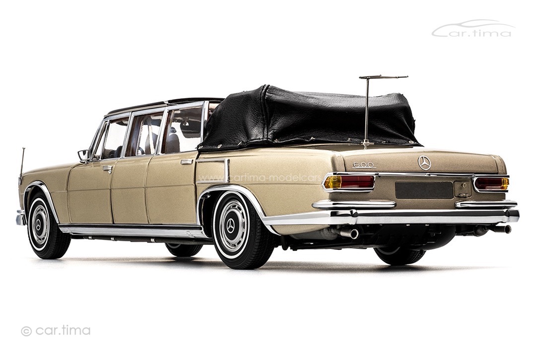Mercedes-Benz 600 Pullman W100 Landaulet mit funktionsfähigem Verdeck beige/braun CMC 1:18 M-217 Mercedes-Benz 600 Pullman W100 Landaulet mit funktionsfähigem Verdeck beige/braun CMC 1:18 M-217