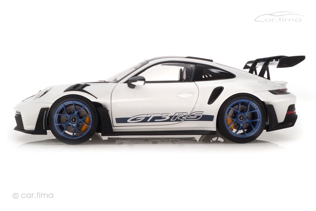 Porsche 911 (992) GT3 RS Weissach Package Weiß/Indigoblau Norev 1:18 187353 Porsche 911 (992) GT3 RS Weissach Package Weiß/Indigoblau Norev 1:18 187353