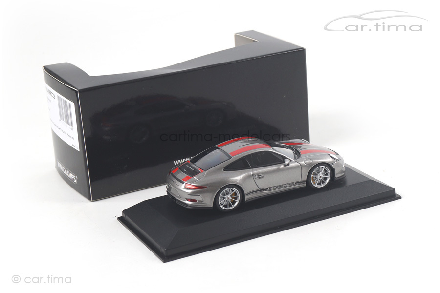 Porsche 911 (991) R silber/Dekorstreifen rot Minichamps 1:43 410066222 Porsche 911 (991) R silber/Dekorstreifen rot Minichamps 1:43 410066222