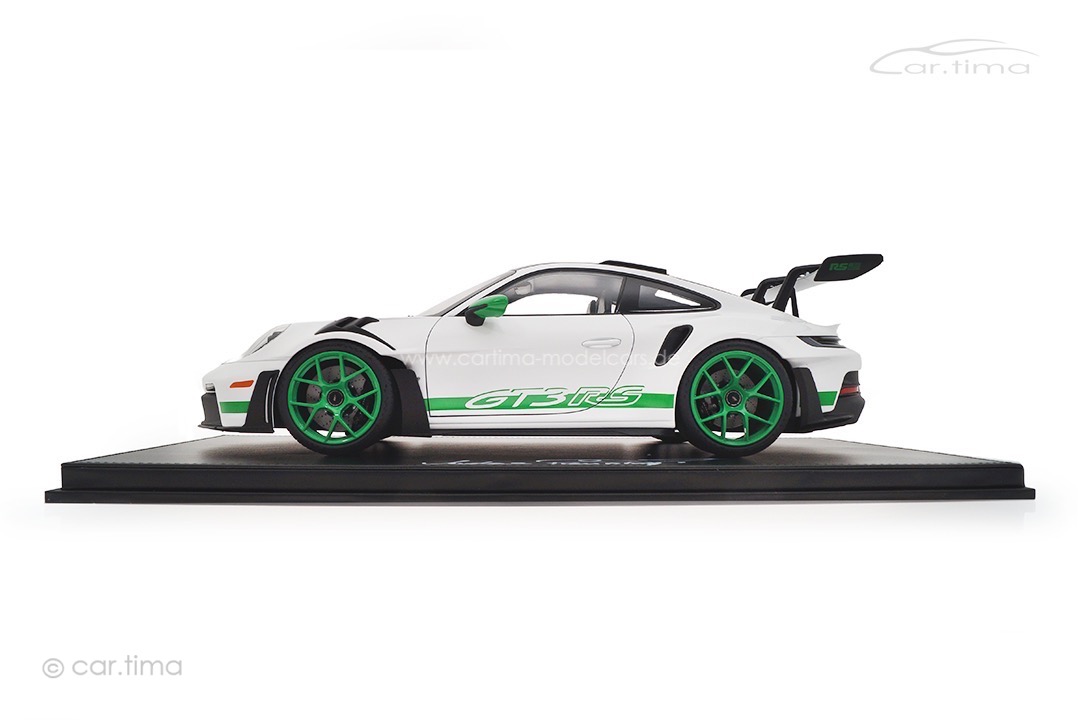 Porsche 911 (992) GT3 RS Tribute to RS Originalsignatur Andreas Preuninger inkl. Vitrine 1:12