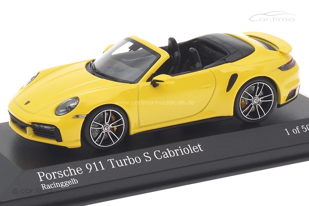 Porsche 911 (992) Turbo S Cabriolet Racinggelb Minichamps 1:43 410069484