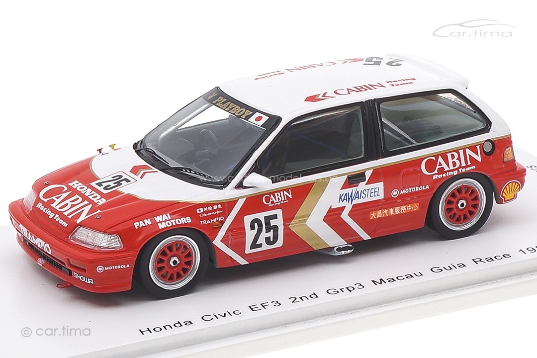 Honda Civic EF3 Macau 1989 Yasuo Muramatsu Spark 1:43 SA127 Honda Civic EF3 Macau 1989 Yasuo Muramatsu Spark 1:43 SA127