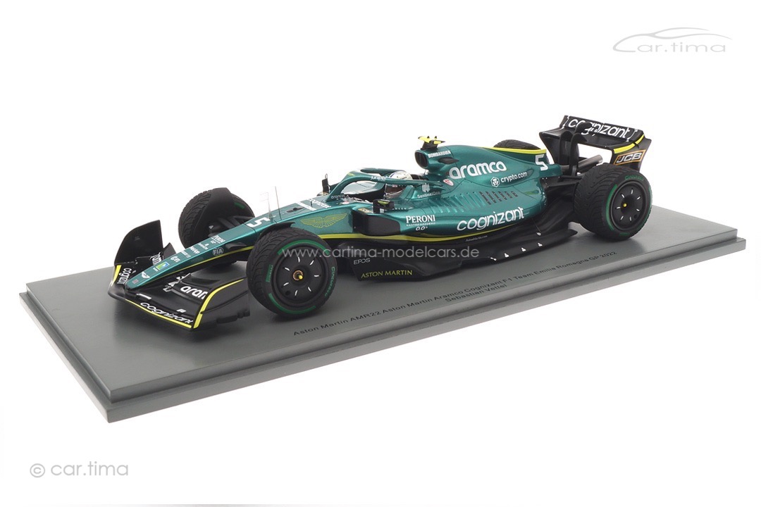 Aston Martin AMR22 GP Emilia Romagna 2022 Sebastian Vettel Spark 1:18 18S760 Aston Martin AMR22 GP Emilia Romagna 2022 Sebastian Vettel Spark 1:18 18S760