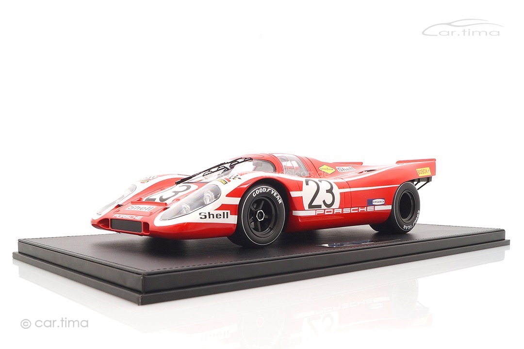 Porsche 917 Winner 24h Le Mans 1970 Originalsignatur Hans Herrmann inkl. Vitrine 1:12