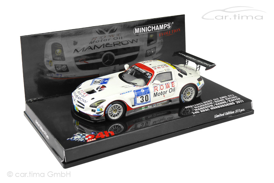 Mercedes-Benz SLS AMG GT3 24h Nürburgring 2011 Hahne/Kaffer/Mamerow Minichamps 1:43 437110330