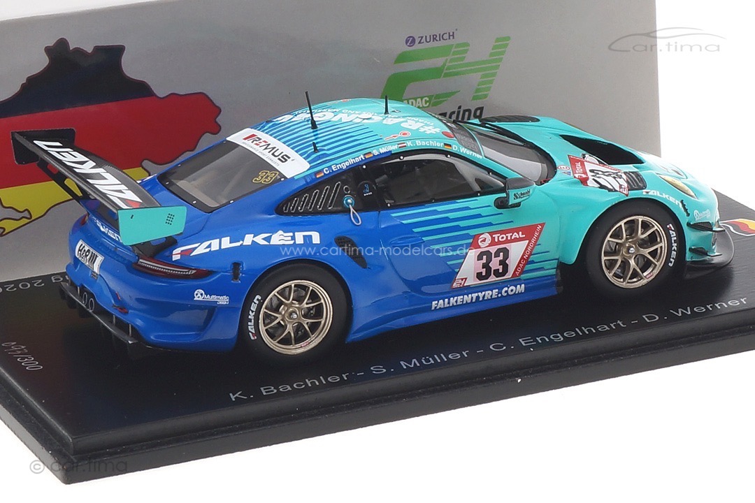 Porsche 911 GT3 R 24h Nürburgring 2020 Bachler/Dumbreck/Müller/Ragginger Spark 1:43 SG689