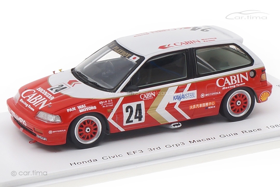 Honda Civic EF3 Macau Guia Race 1989 Masami Miyoshi Spark 1:43 SA126 Honda Civic EF3 Macau Guia Race 1989 Masami Miyoshi Spark 1:43 SA126
