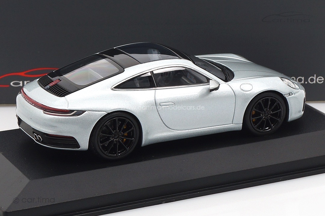 Porsche 911 (992) Carrera S Dolomitsilber/Rad schwarz Minichamps car.tima CUSTOMIZED 1:43