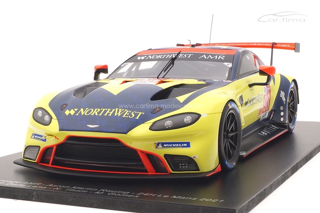 Aston Martin Vantage AMR 24h Le Mans 2021 Dalla Lana/Thiim/Gomes Spark 1:18 18S706 Aston Martin Vantage AMR 24h Le Mans 2021 Dalla Lana/Thiim/Gomes Spark 1:18 18S706
