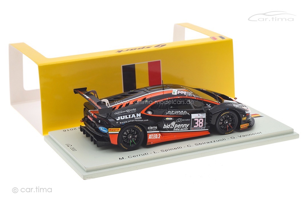 Lamborghini Huracán GT3 24h Spa 2016 Cerruti/Spinelli/Vannelet Spark 1:43 SB289
