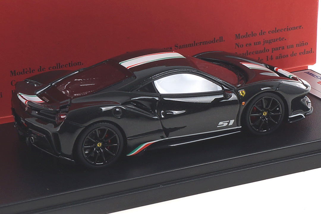 Ferrari 488 Pista Piloti Nero Daytona LookSmart 1:43 LS488PPD Ferrari 488 Pista Piloti Nero Daytona LookSmart 1:43 LS488PPD