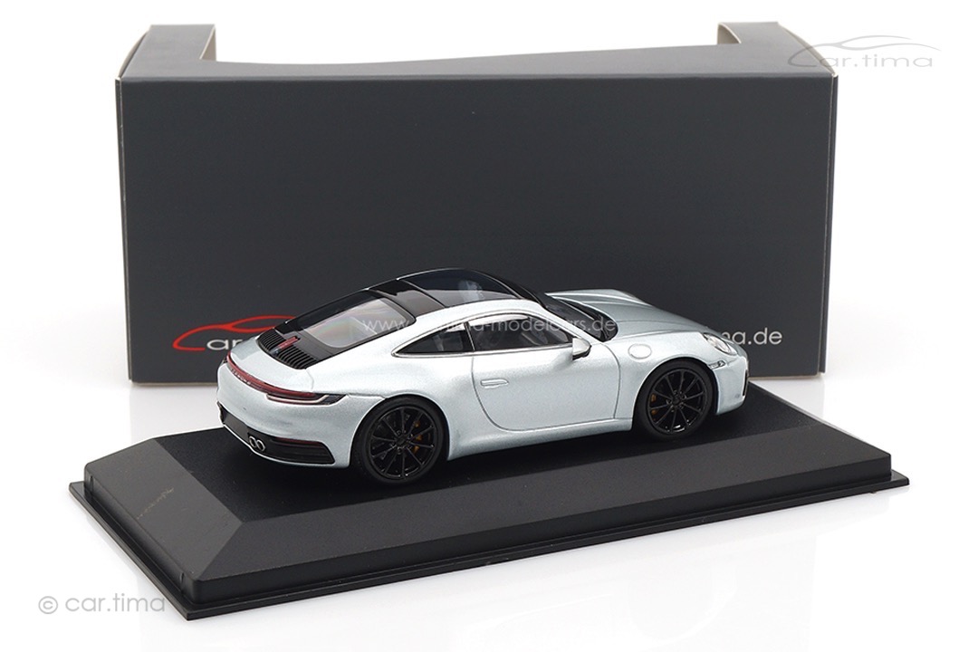 Porsche 911 (992) Carrera S Dolomitsilber/Rad schwarz Minichamps car.tima CUSTOMIZED 1:43