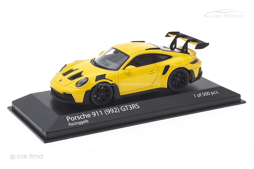 Porsche 911 (992) GT3 RS Racinggelb/Rad schwarz Minichamps 1:43 410062104 Porsche 911 (992) GT3 RS Racinggelb/Rad schwarz Minichamps 1:43 410062104