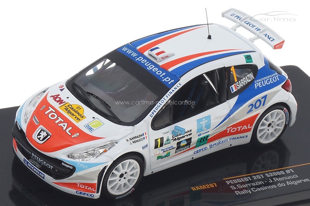 Peugeot 207 S2000 Rallye Casinos do Algarve 2007 Sarrazin/Renucci IXO 1:43 RAM287 Peugeot 207 S2000 Rallye Casinos do Algarve 2007 Sarrazin/Renucci IXO 1:43 RAM287