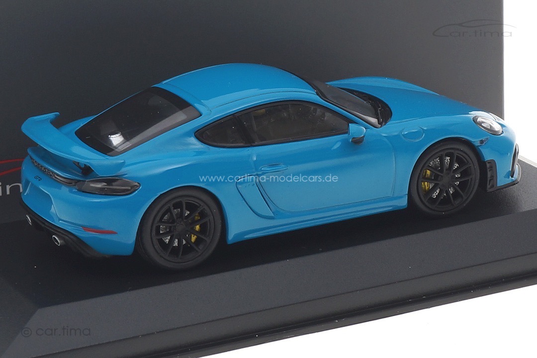 Porsche 718 Cayman GT4 Miami blau/Rad schwarz Minichamps car.tima CUSTOMIZED 1:43