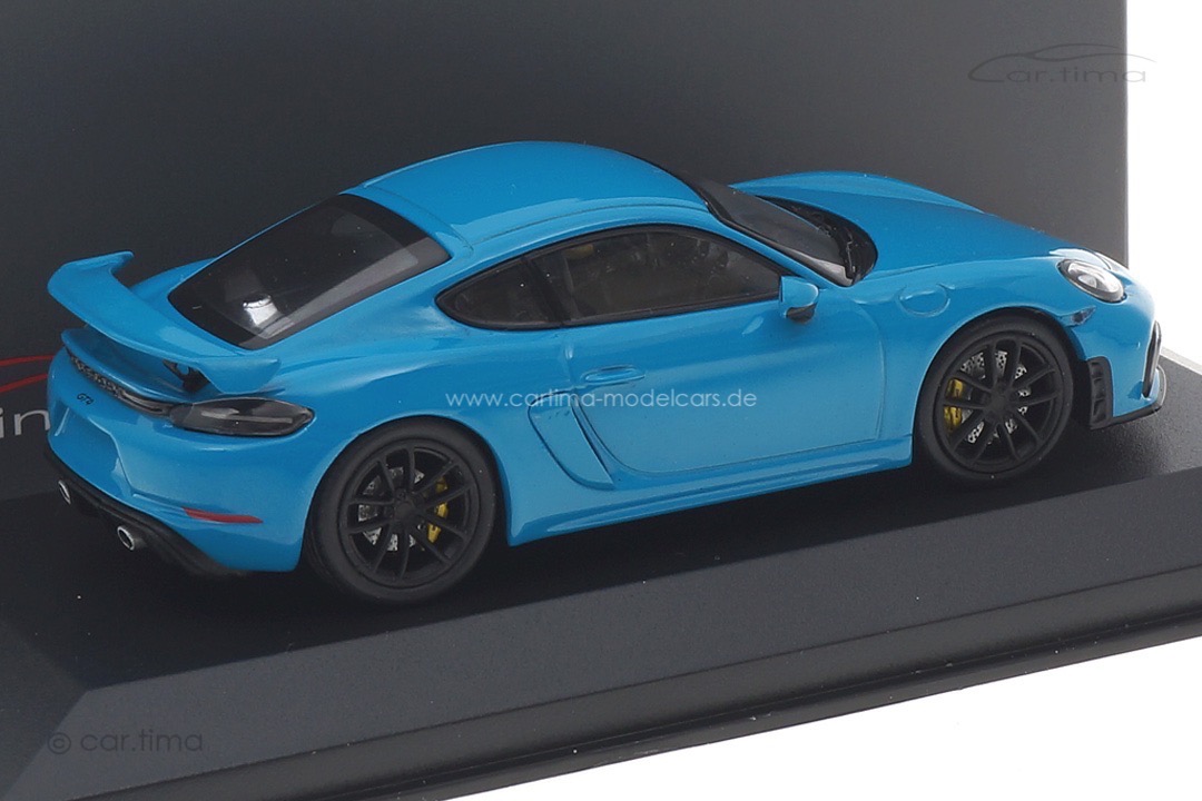 Porsche 718 Cayman GT4 Miami blau/Rad schwarz Minichamps car.tima CUSTOMIZED 1:43 Porsche 718 Cayman GT4 Miami blau/Rad schwarz Minichamps car.tima CUSTOMIZED 1:43
