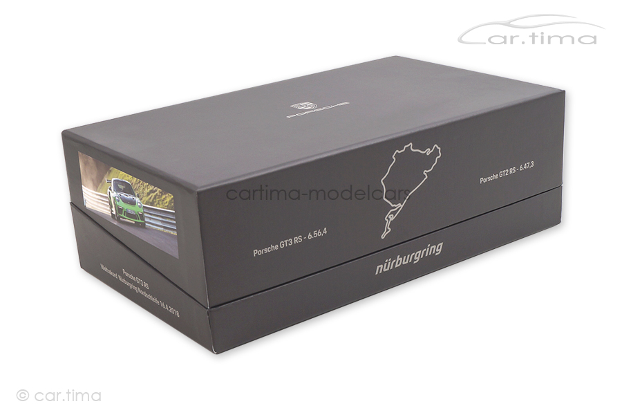 Set Porsche 911 GT2 RS/GT3 RS Lap Record Nürburgring Minichamps 1:43 WAX02020087 Set Porsche 911 GT2 RS/GT3 RS Lap Record Nürburgring Minichamps 1:43 WAX02020087