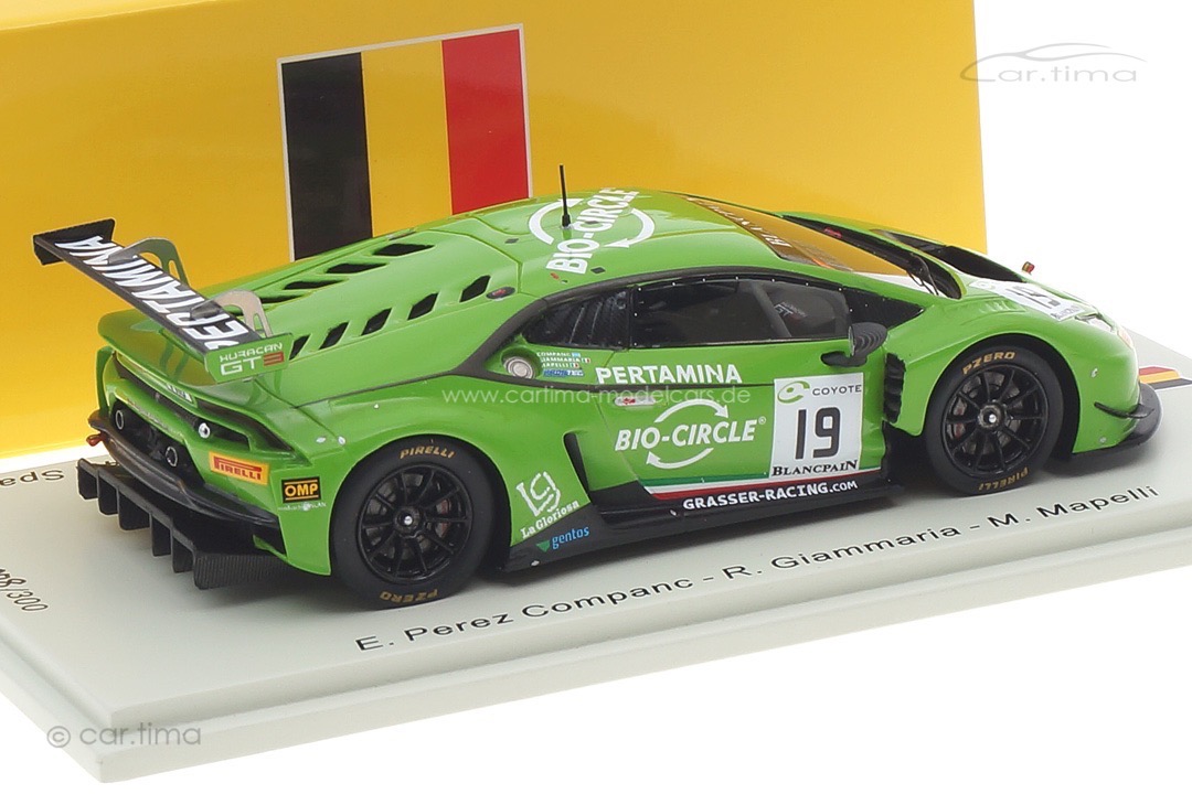 Lamborghini Huracán GT3 24h Spa 2018 Perez Companc/Giammaria/Mapelli Spark 1:43 SB307 Lamborghini Huracán GT3 24h Spa 2018 Perez Companc/Giammaria/Mapelli Spark 1:43 SB307