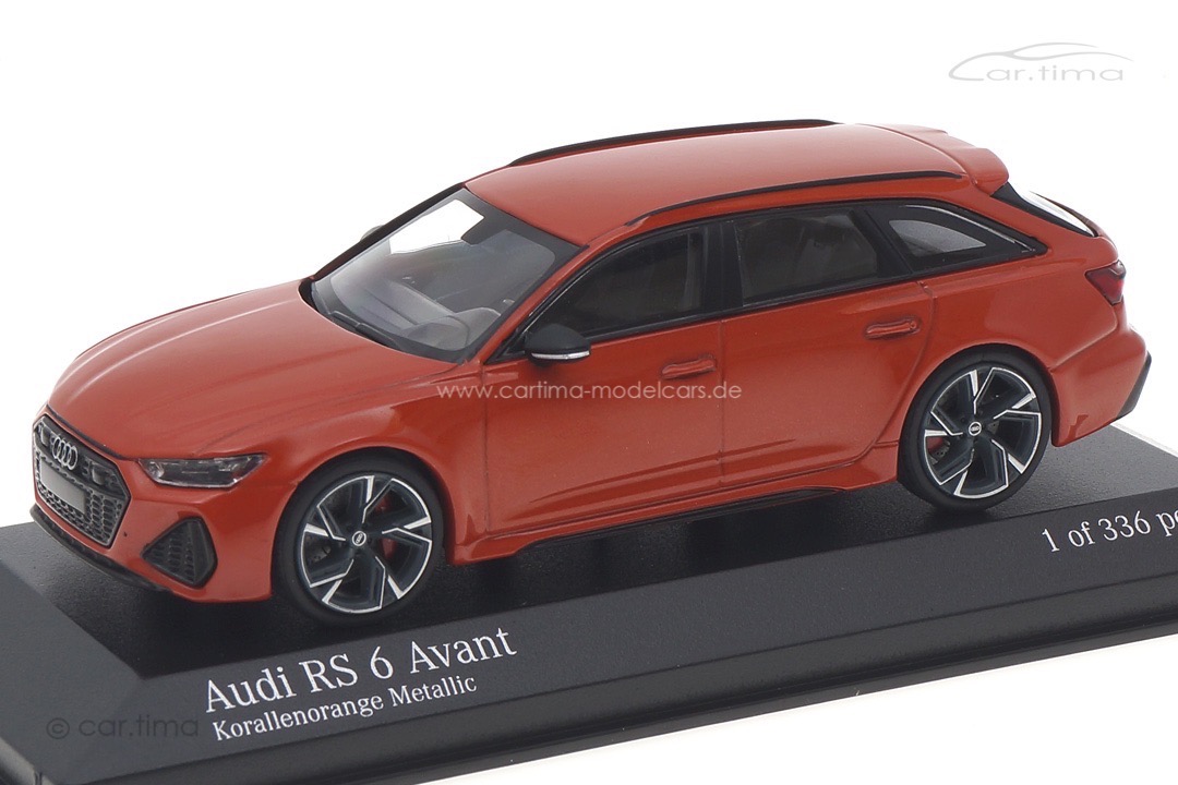 Audi RS6 Avant 2019 korallenorange met. Minichamps 1:43 410018014