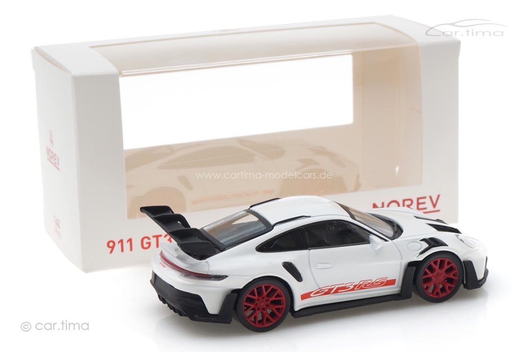 Porsche 911 (992) GT3 RS weiß/Dekor rot Norev 1:43 750044