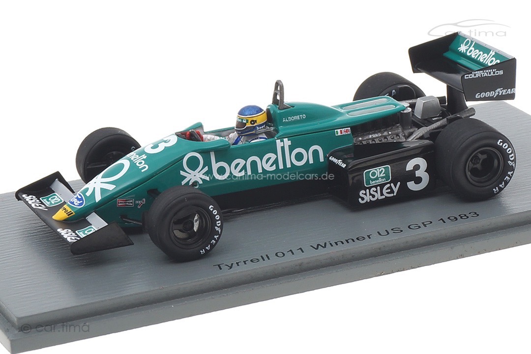 Tyrrell 011 Winner GP USA 1983 Michele Alboreto Spark 1:43 S7286 Tyrrell 011 Winner GP USA 1983 Michele Alboreto Spark 1:43 S7286