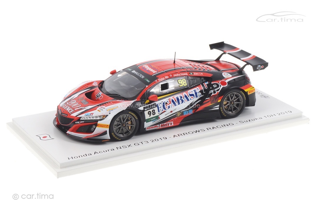 Honda NSX GT3 Suzuka 2019 Ma/Liu/Yeung Spark 1:43 SJ094 Honda NSX GT3 Suzuka 2019 Ma/Liu/Yeung Spark 1:43 SJ094